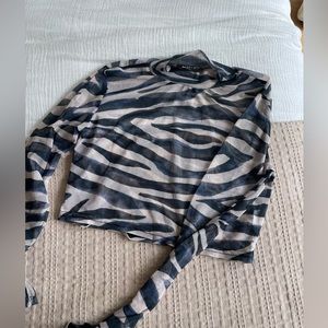 mesh zebra top